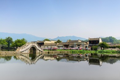 beautiful brige ,hongcun village, hweichow, china