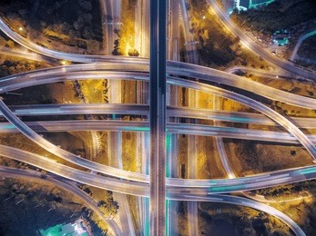 road traffic in city at thailand .
