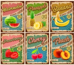 fruit vintage banner