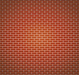 background of red brick wall. seamless wallpaper vector illustration. colorful horizontal architecture