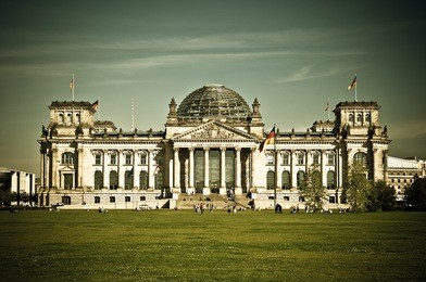 reichstag in berlin in a nostalgic look, germany