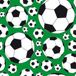 seamless background with soccer balls.