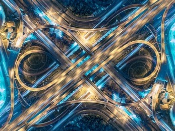 road traffic in city at thailand .