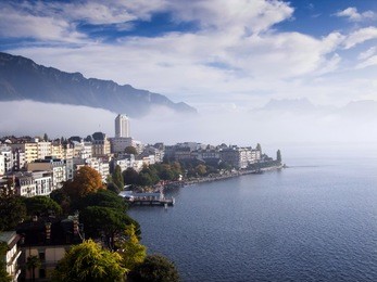 switzerland,montreux and leman lake.