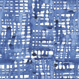 seamless pattern with blue watercolor lattice for textile, ceramics, fabric, print, cards, wrapping