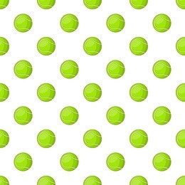 tennis ball pattern. cartoon illustration of tennis ball vector pattern for web
