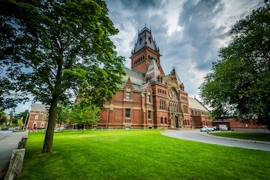 the harvard memorial hall, at harvard university, in cambridge, massachusetts.