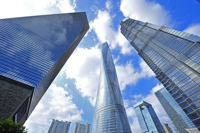 shanghai world financial center skyscrapers in lujiazui group 