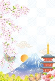 new year's landscape in japan