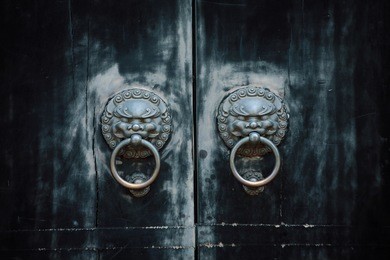 antique oriental door knocker