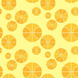 seamless pattern orange  basketball ball sport .vector illustration