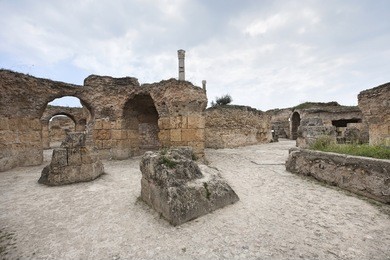 antonine thermae in carthage; tunis; tunisia