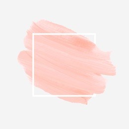 logo brush painted watercolor background. art abstract brush paint texture design acrylic stroke over square frame vector illustration. perfect design for headline and sale banner. 