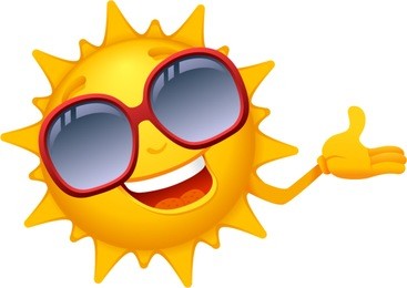 vector- cartoon sun characters 4
