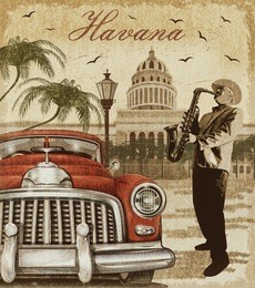 havana retro poster.