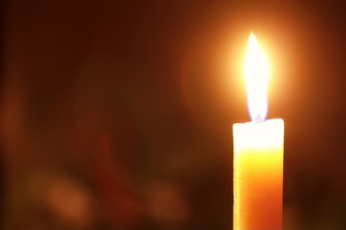 candle flame isolated on black