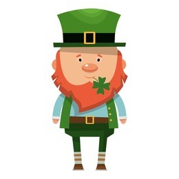 saint patrick. national irish holiday. vector illustration isolated on white background.