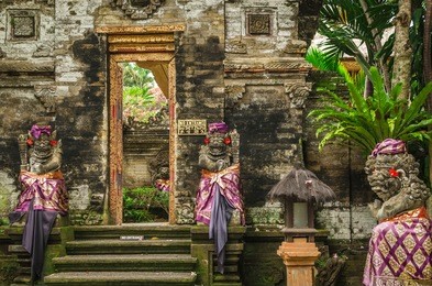 royal ubud palace beautiful interior - bali, indonesia