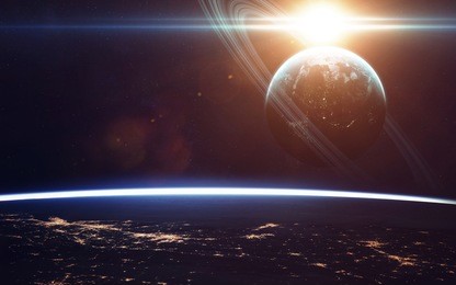 cosmic art, science fiction wallpaper. beauty of deep space. billions of galaxies in the universe. elements of this image furnished by nasa