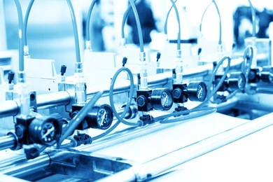 automation equipment in modern manufacturing factory