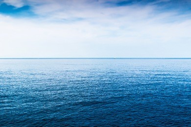 blue sea background.