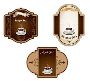framed labels set in editable vector format
