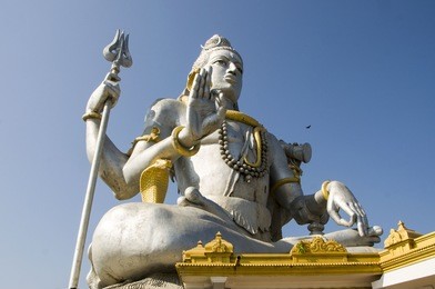 statue of lord shiva in murudeshwar temple in karnataka, india