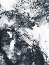 abstract hand painted black and white background, acrylic painting on canvas, wallpaper, texture.