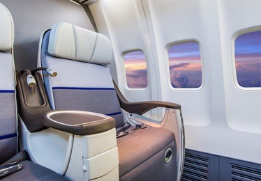 airplane cabin interior view