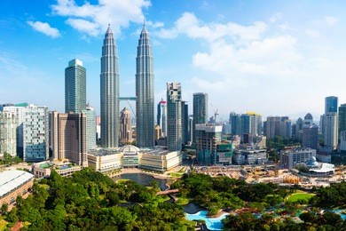 kuala lumpur city skyline, malaysia