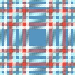 seamless tartan plaid pattern. checkered fabric texture print in blue, red and white