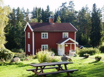 swedish house in the woods