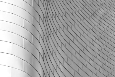 modern building. modern office building with facade of glass.black and white