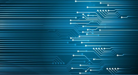 blue cyber high tech circuit board