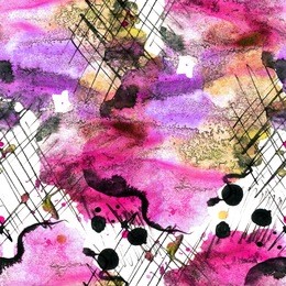 seamless pattern of spots watercolor -- like artistic abstract painting. unusual raster hand drawn texture or wallpaper for your design.