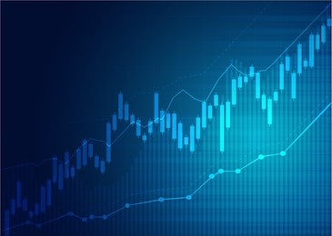 candle stick graph chart of stock market investment trading, bullish point, bearish point. trend of graph vector design.