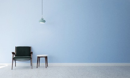 new 3d rendering interior design of minimal living room
