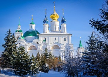 view of the monastery of st. jacob saviour rostov the great, russia