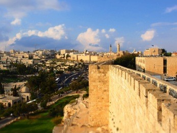 jerusalem wall top,israel,perspective