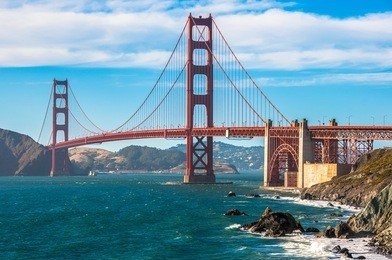 golden gate bridge landmark of san francisco, california, usa