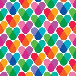overlapping colors. colorful seamless pattern. bright geometry template