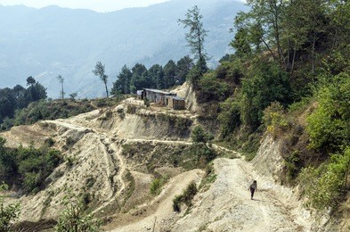 nepalese village near nagarkot, nepal