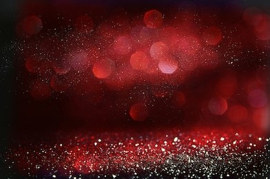 red and black glitter vintage lights background. defocused