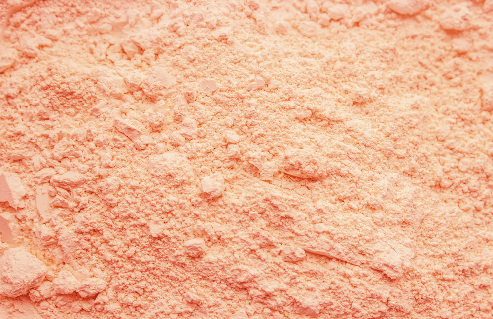 clay dry powder cosmetic texture. 