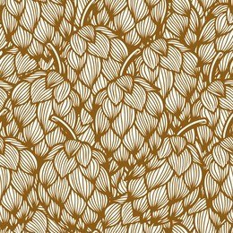 vector seamless pattern with hand drawn hop cones. beautiful design elements, perfect for prints and pattern.