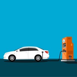 car power stations vector.