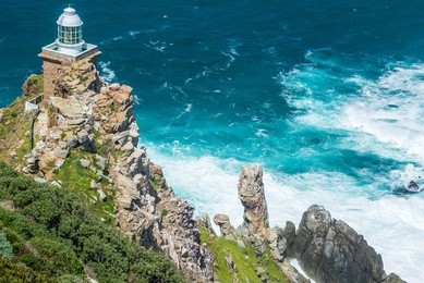 lighthouse at cape point, south africa