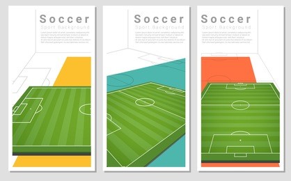set of football field graphic background , vector , illustration