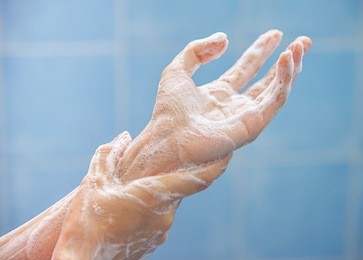 washing hands