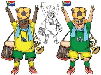 fan of south africa,
 without gradients, very easy to edit, conveniently grouped